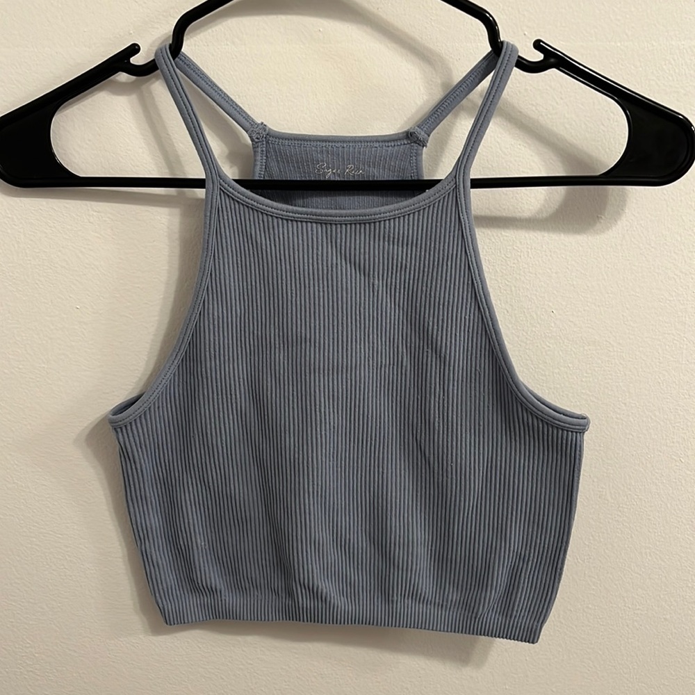 Blue crop top